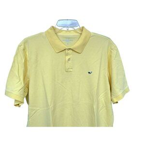 Vineyard Vines Classic Fit Yellow Polo Shirt XL 100% Cotton Pique Casual Wear